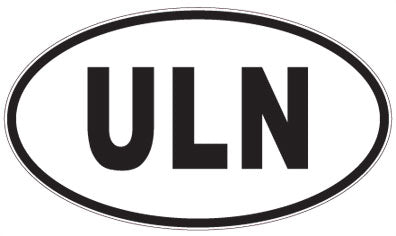ULN - 3 Letter Initials Oval Magnet