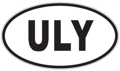 ULY - 3 Letter Initials Oval Magnet