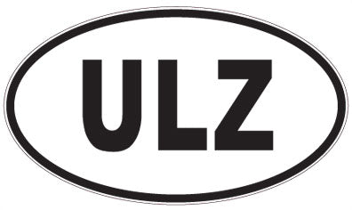 ULZ - 3 Letter Initials Oval Magnet