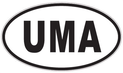 UMA - 3 Letter Initials Oval Magnet