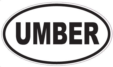 UMBER - Oval Sticker