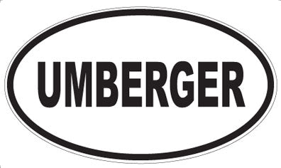 UMBERGER - Oval Sticker