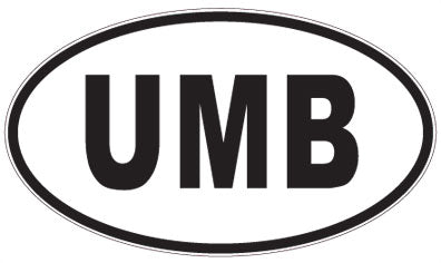 UMB - 3 Letter Initials Oval Magnet