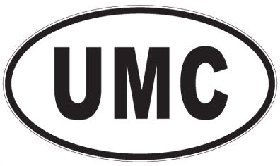 UMC - 3 Letter Initials Oval Magnet