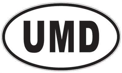UMD - 3 Letter Initials Oval Magnet