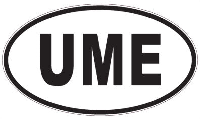 UME - 3 Letter Initials Oval Magnet