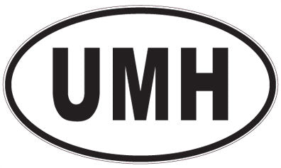 UMH - 3 Letter Initials Oval Magnet