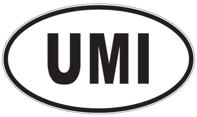 UMI - 3 Letter Initials Oval Magnet