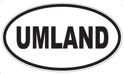 UMLAND - Oval Sticker