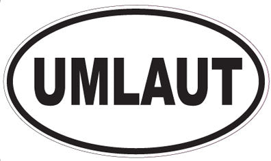 UMLAUT - Oval Sticker