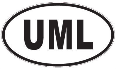 UML - 3 Letter Initials Oval Magnet