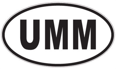 UMM - 3 Letter Initials Oval Magnet