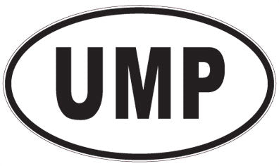 UMP - 3 Letter Initials Oval Sticker