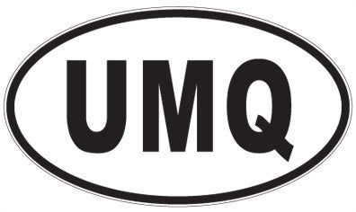 UMQ - 3 Letter Initials Oval Magnet