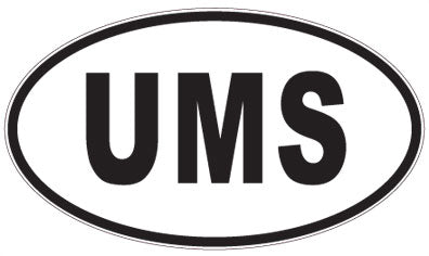 UMS - 3 Letter Initials Oval Magnet