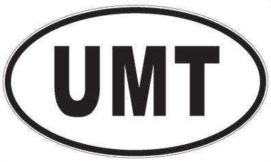 UMT - 3 Letter Initials Oval Magnet