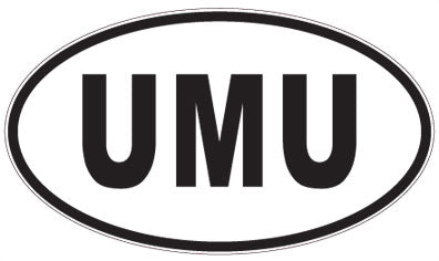 UMU - 3 Letter Initials Oval Magnet