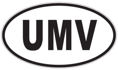 UMV - 3 Letter Initials Oval Magnet