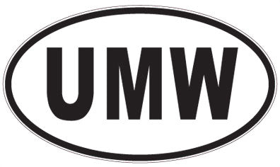 UMW - 3 Letter Initials Oval Magnet