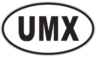 UMX - 3 Letter Initials Oval Sticker