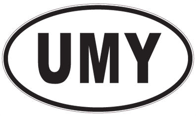 UMY - 3 Letter Initials Oval Magnet