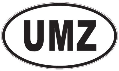 UMZ - 3 Letter Initials Oval Magnet