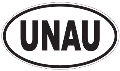 UNAU - Oval Sticker