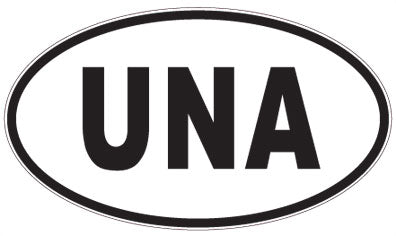 UNA - 3 Letter Initials Oval Magnet