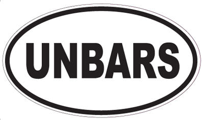 UNBARS - Oval Sticker