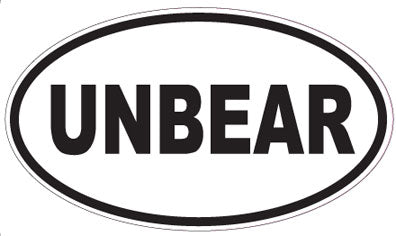 UNBEAR - Oval Sticker