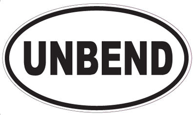 UNBEND - Oval Sticker
