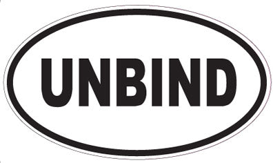 UNBIND - Oval Sticker