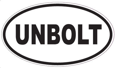 UNBOLT - Oval Sticker