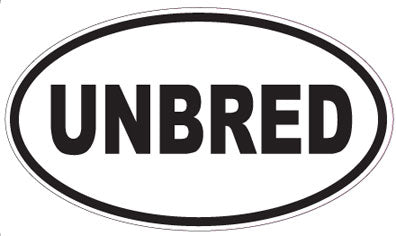 UNBRED - Oval Sticker