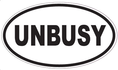 UNBUSY - Oval Sticker