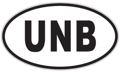 UNB - 3 Letter Initials Oval Magnet