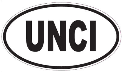 UNCI - Oval Sticker