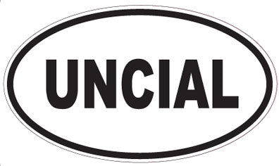 UNCIAL - Oval Sticker