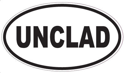 UNCLAD - Oval Sticker
