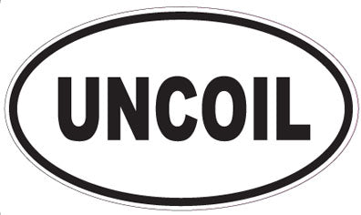 UNCOIL - Oval Sticker