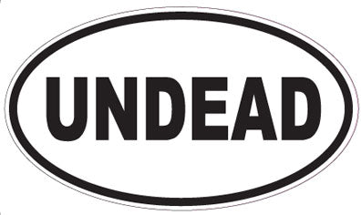 UNDEAD - Oval Sticker