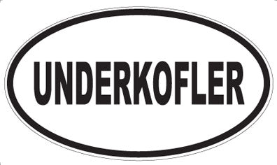 UNDERKOFLER - Oval Sticker