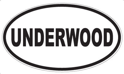 UNDERWOOD - Oval Sticker