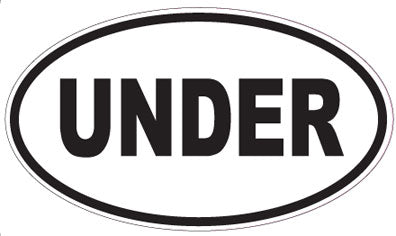 UNDER - Oval Magnet