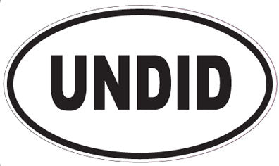 UNDID - Oval Sticker