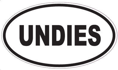 UNDIES - Oval Sticker