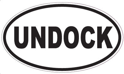 UNDOCK - Oval Sticker