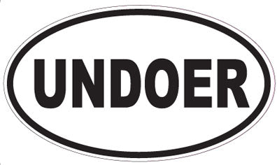 UNDOER - Oval Sticker