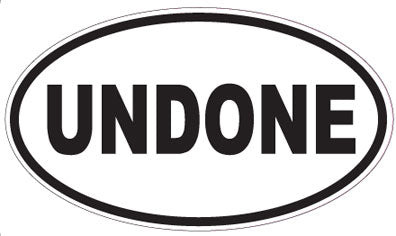 UNDONE - Oval Sticker