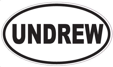 UNDREW - Oval Sticker